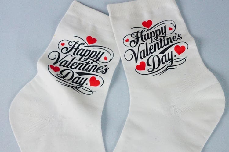 Носки с печатью рисунка.