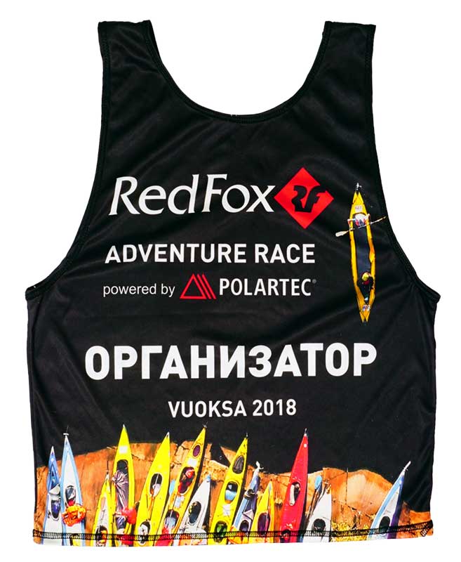 ТМайка-жилет с надписью Организатор, символикой гонки и логотипами