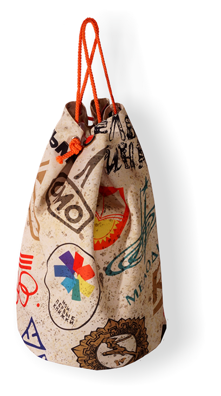 Сумка Кемпинг из ткани арт холст с нанесением полноцветной печати и логотипа