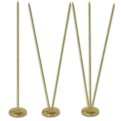 Металлическая подставка для флажков - золото блестящее