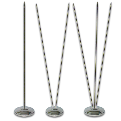 Металлическая подставка для флажков - серебро блестящее