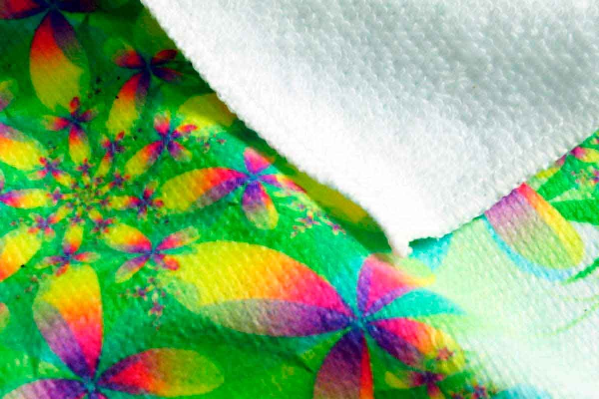 Образец печати на Махровой ткани.