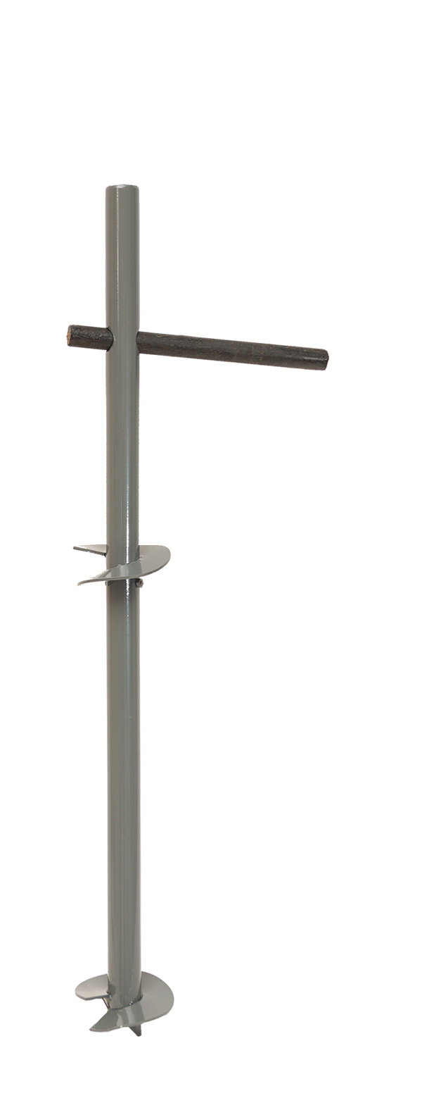 Винтовая свая, с воротом для закручивания, серого цвета, под диаметр 30 мм