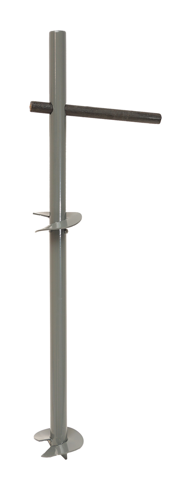 Винтовая свая с воротом для закручивания, серого цвета, под диаметр 50 мм